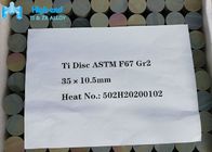 ایمپلنت دیسک Astm F136 Titanium ISO 5832 Flat Round Round فلزی گرد درجه 2